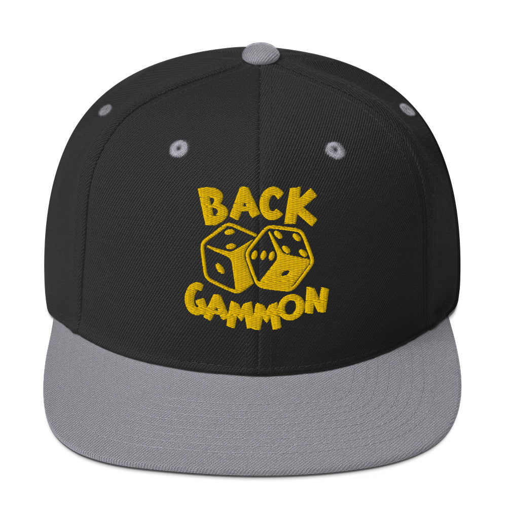 Backgammon Snapback Hat (yellow embroidery)