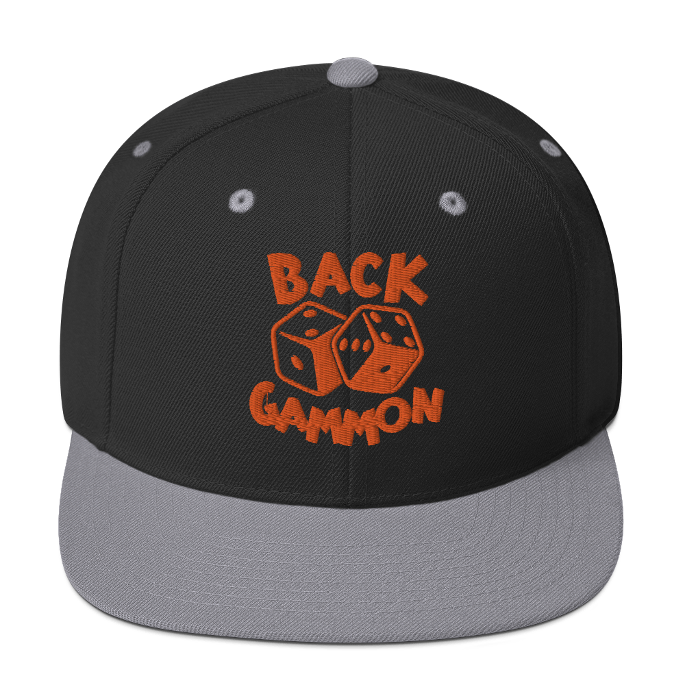 Backgammon Snapback Hat (orange embroidery)