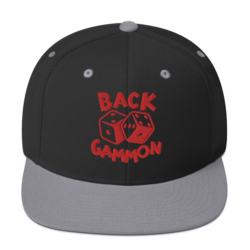 Backgammon Snapback Hat (red embroidery)