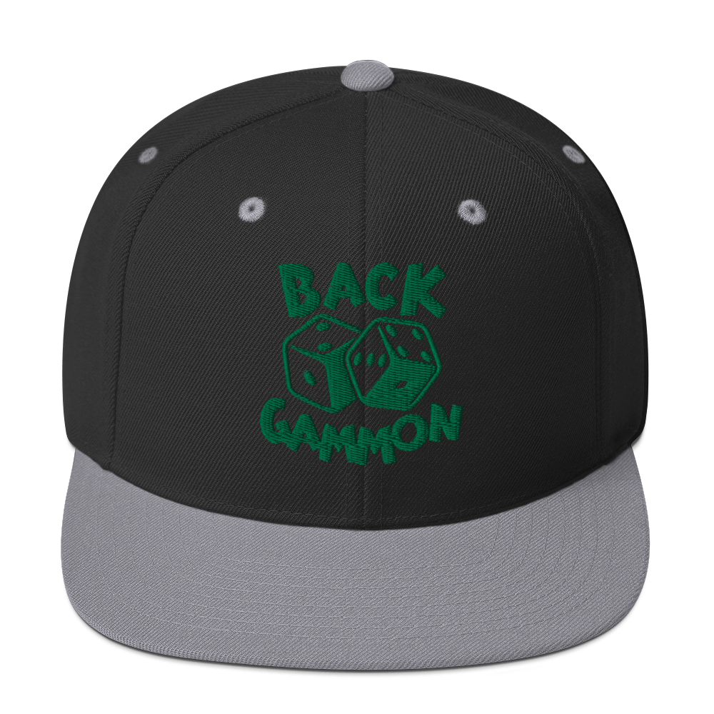 Backgammon Snapback Hat (green embroidery)