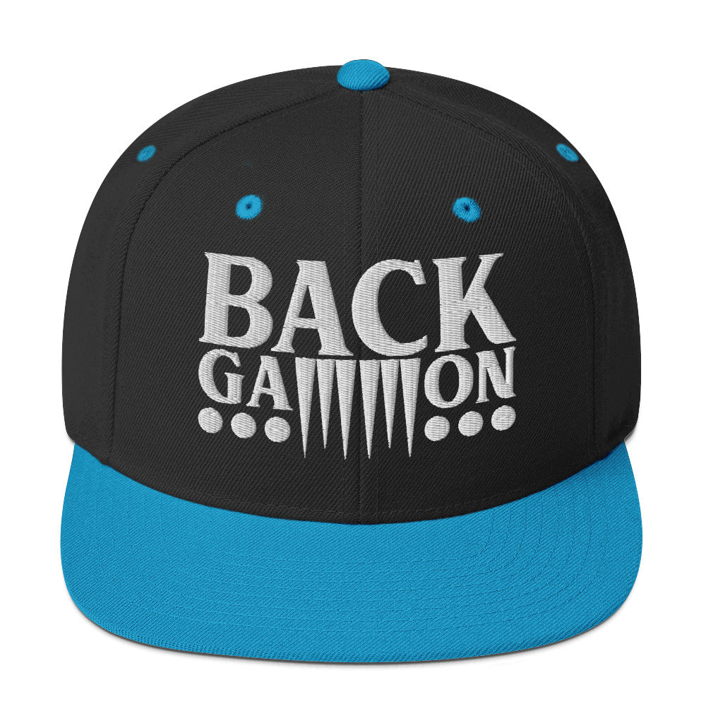 Backgammon Snapback Hat (white embroidery)