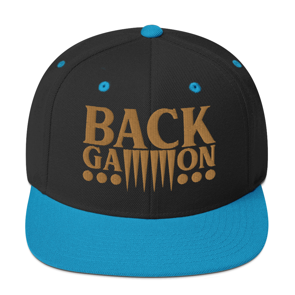 Backgammon Snapback Hat (gold embroidery)