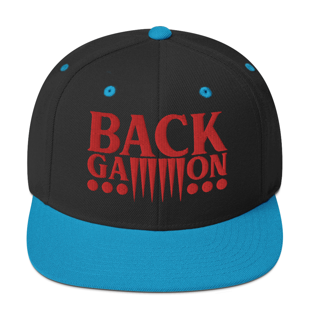 Backgammon Snapback Hat (red embroidery)