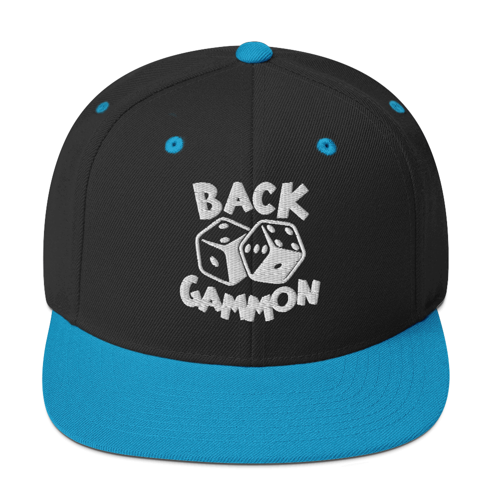 Backgammon Snapback Hat (white embroidery)