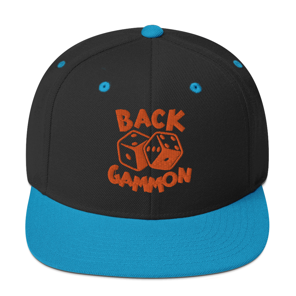 Backgammon Snapback Hat (orange embroidery)