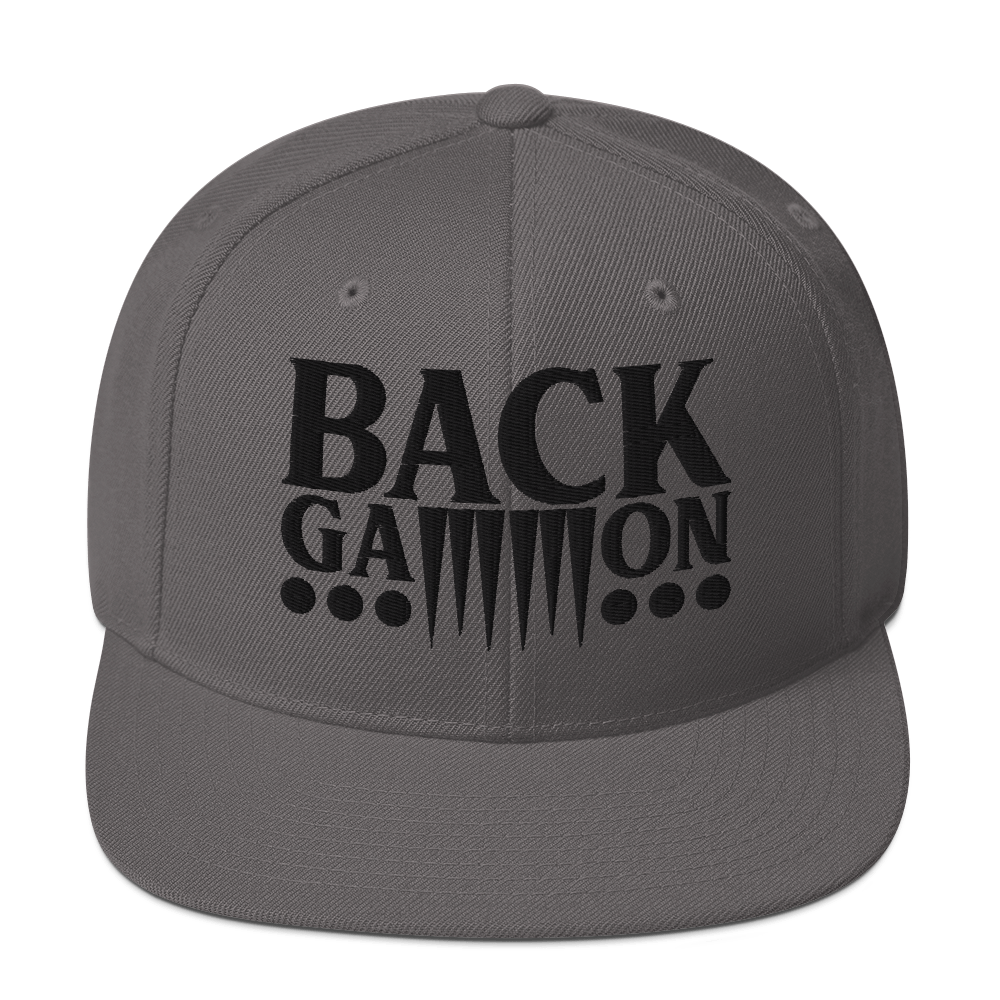 Backgammon Snapback Hat (black embroidery)