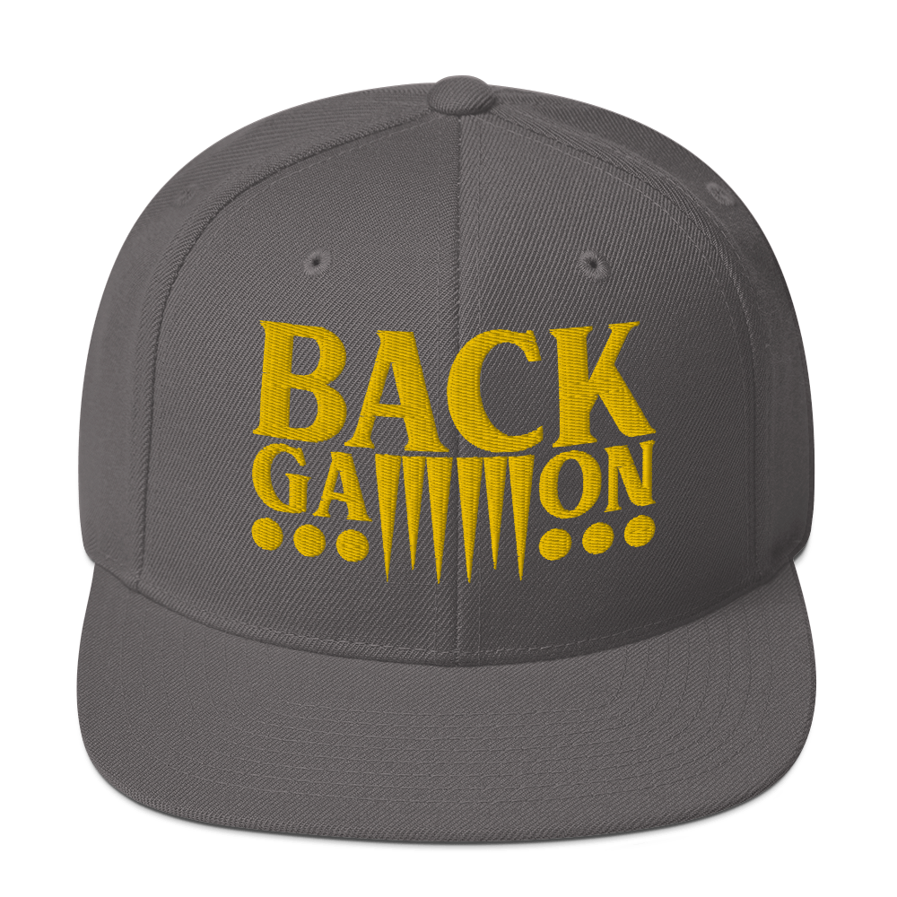 Backgammon Snapback Hat (yellow embroidery)