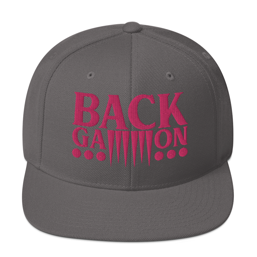 Backgammon Snapback Hat (pink embroidery)