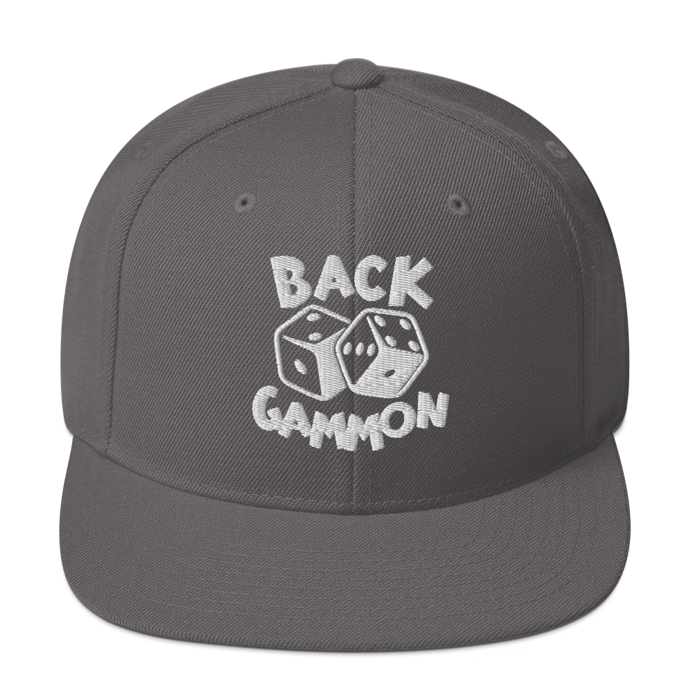 Backgammon Snapback Hat (white embroidery)