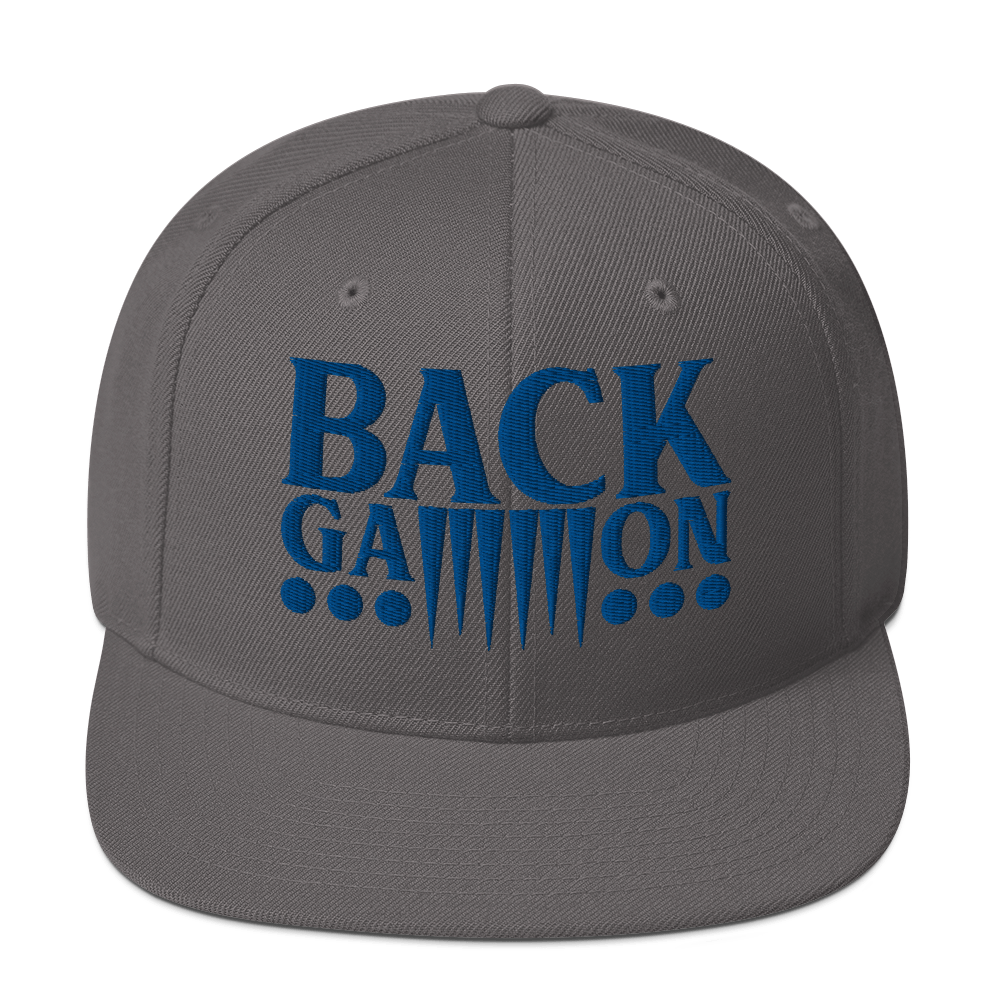 Backgammon Snapback Hat (blue embroidery)