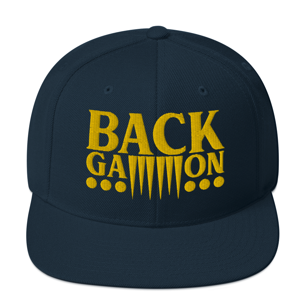 Backgammon Snapback Hat (yellow embroidery)