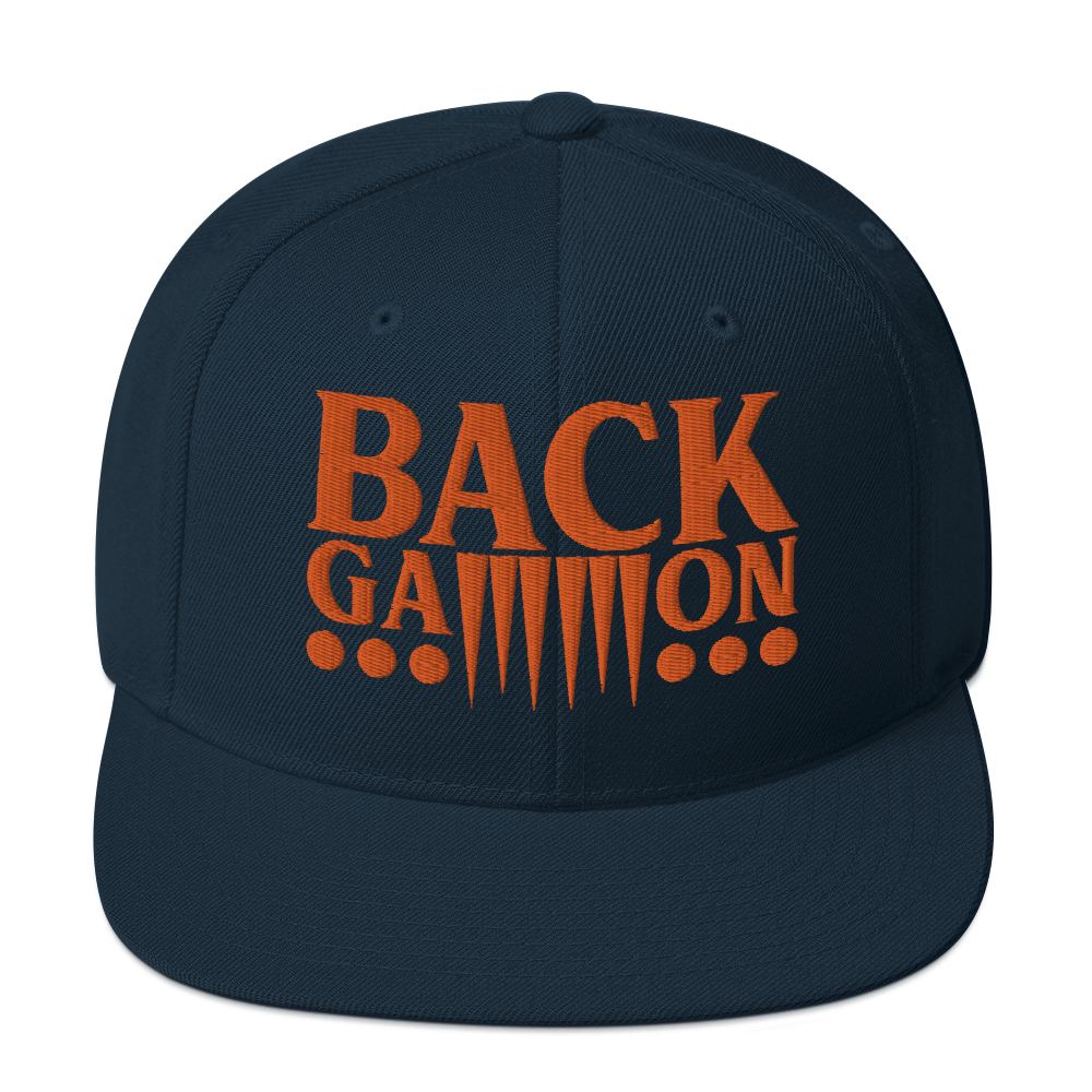 Backgammon Snapback Hat (orange embroidery)