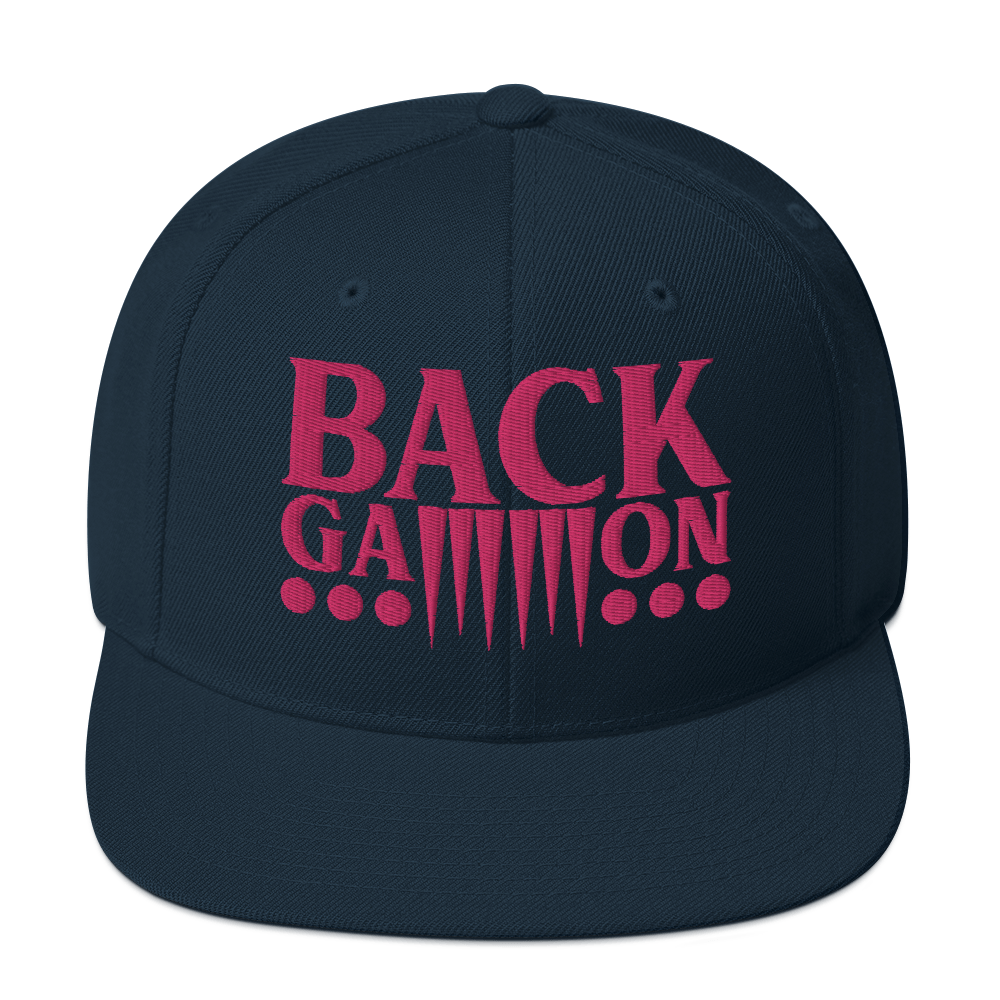 Backgammon Snapback Hat (pink embroidery)