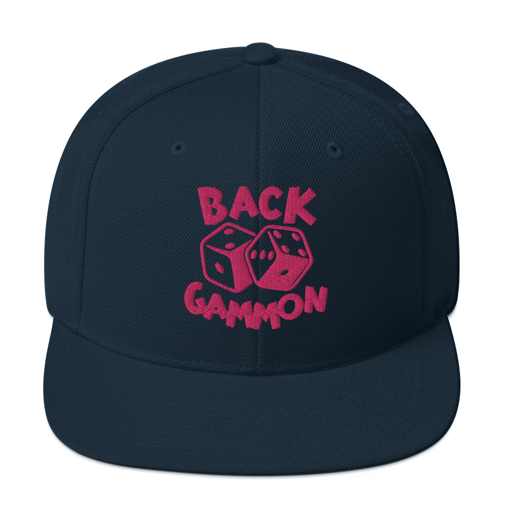 Backgammon Snapback Hat (pink embroidery)