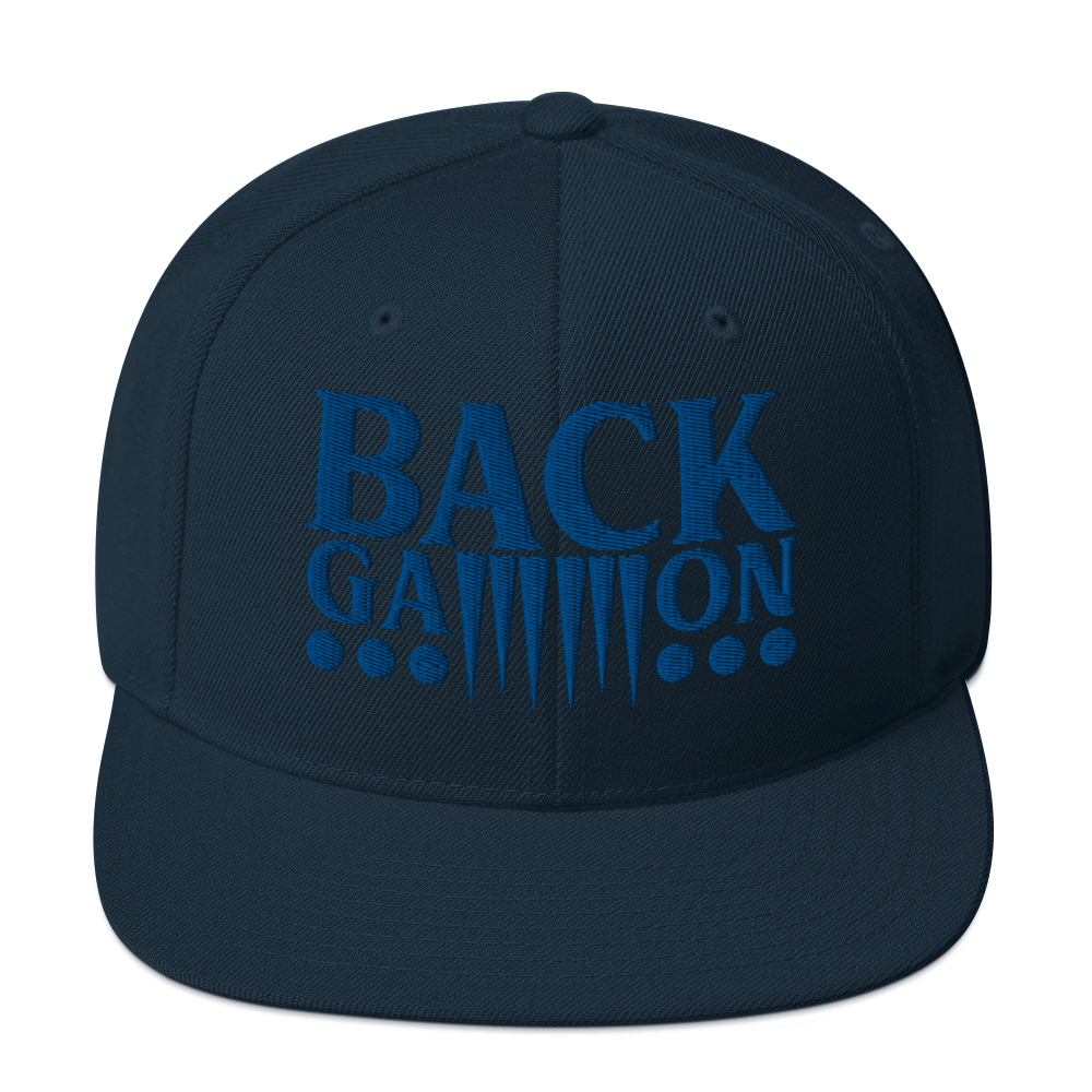 Backgammon Snapback Hat (blue embroidery)