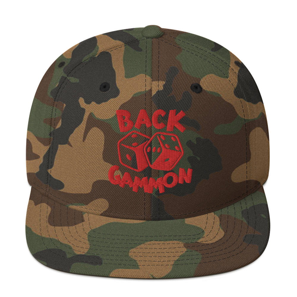 Backgammon Snapback Hat (red embroidery)