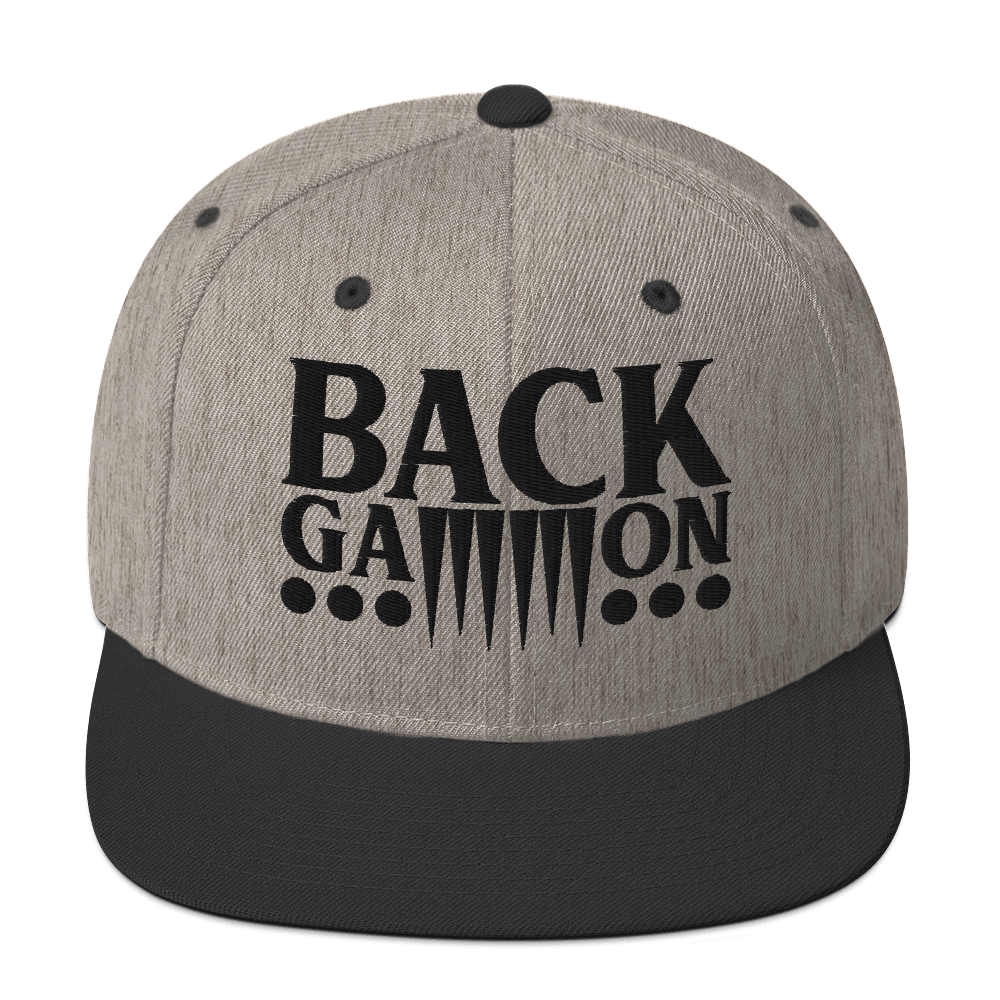 Backgammon Snapback Hat (black embroidery)