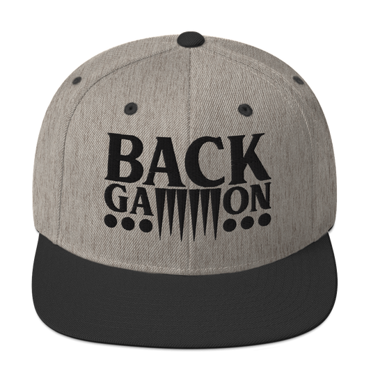 Backgammon Snapback Hat (black embroidery)