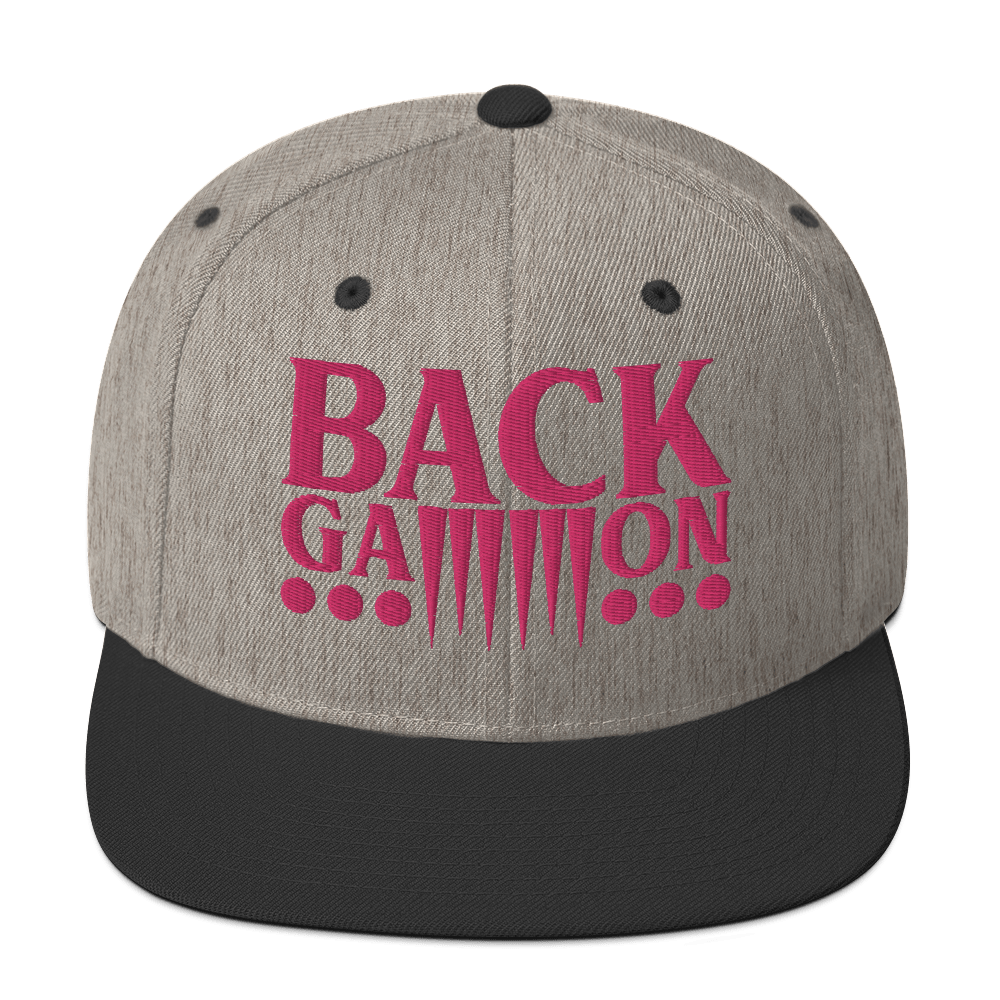 Backgammon Snapback Hat (pink embroidery)