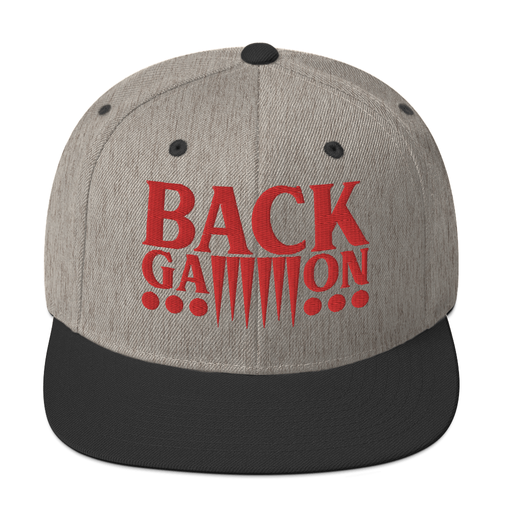 Backgammon Snapback Hat (red embroidery)