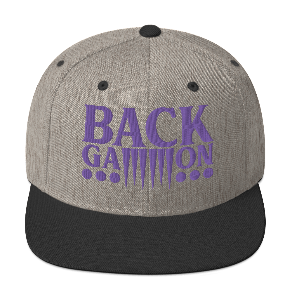 Backgammon Snapback Hat (purple embroidery)