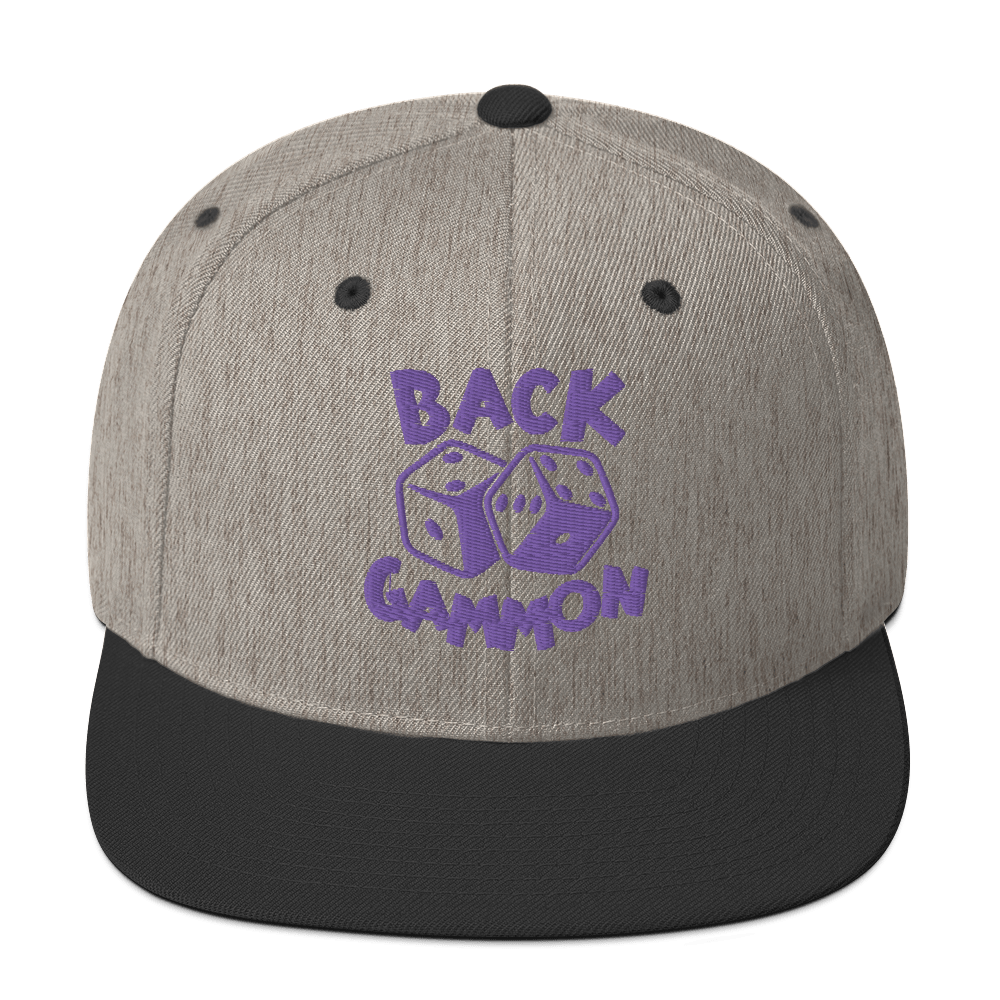 Backgammon Snapback Hat (purple embroidery)