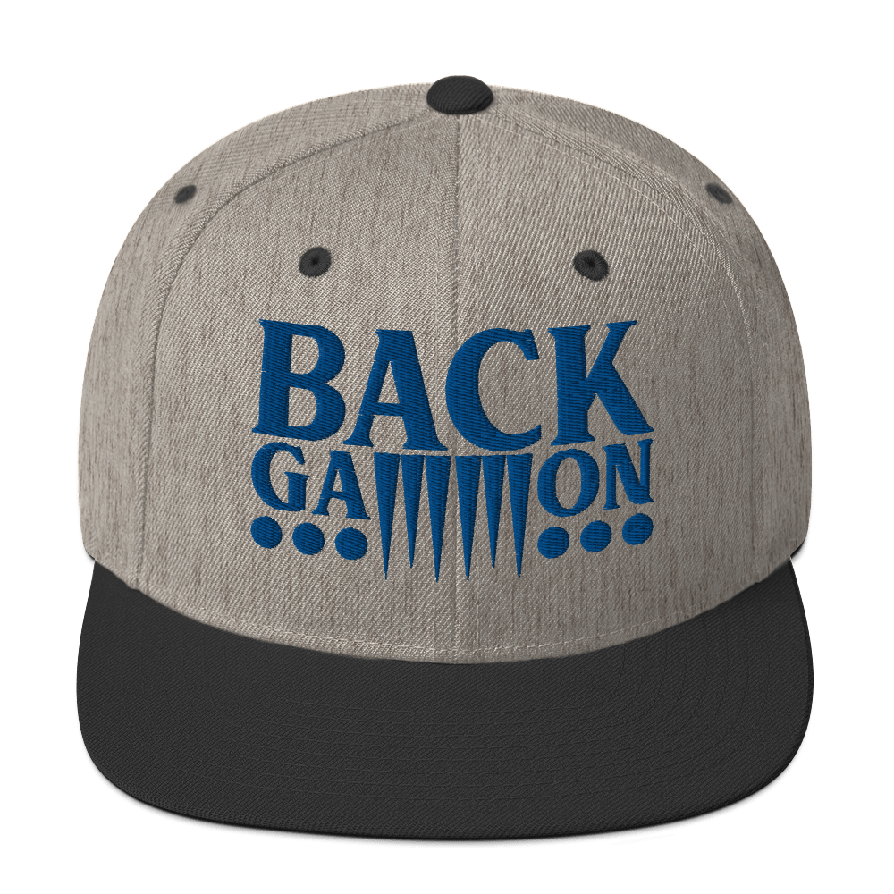 Backgammon Snapback Hat (blue embroidery)