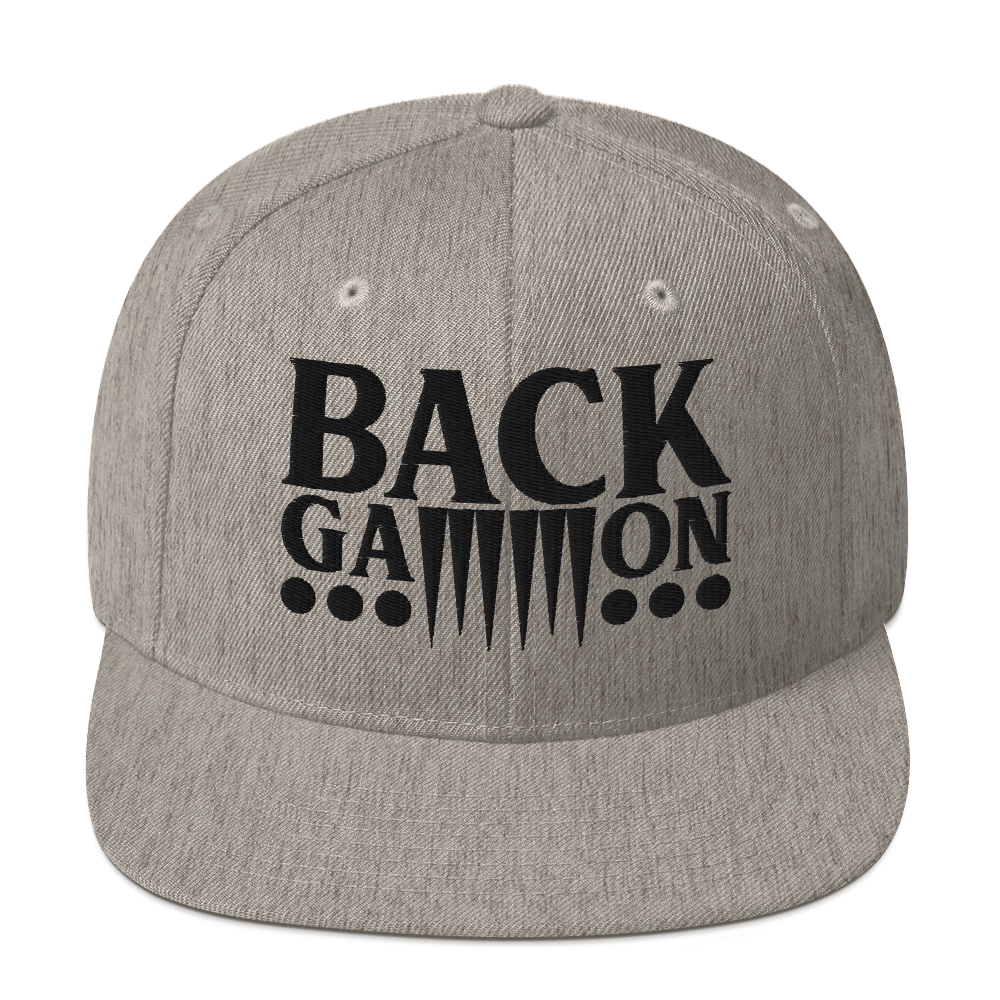 Backgammon Snapback Hat (black embroidery)