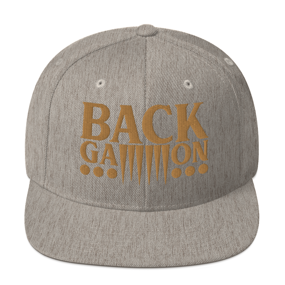 Backgammon Snapback Hat (gold embroidery)