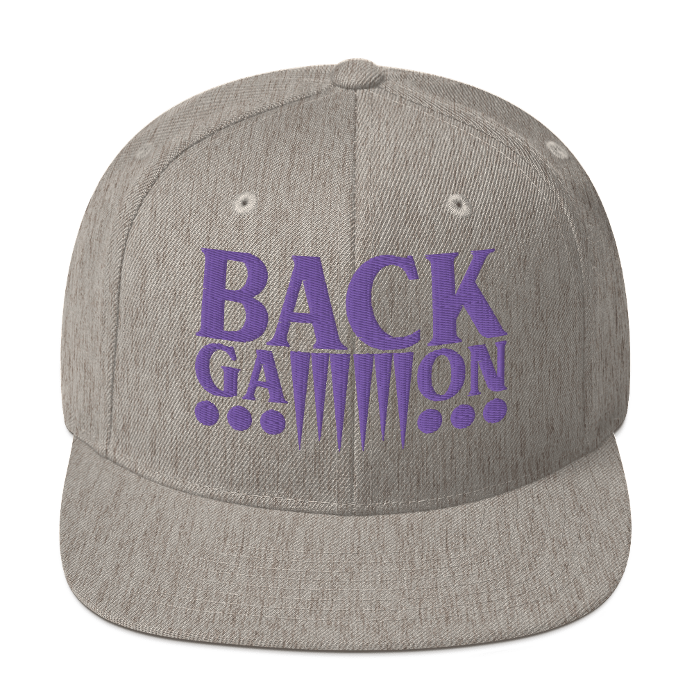 Backgammon Snapback Hat (purple embroidery)