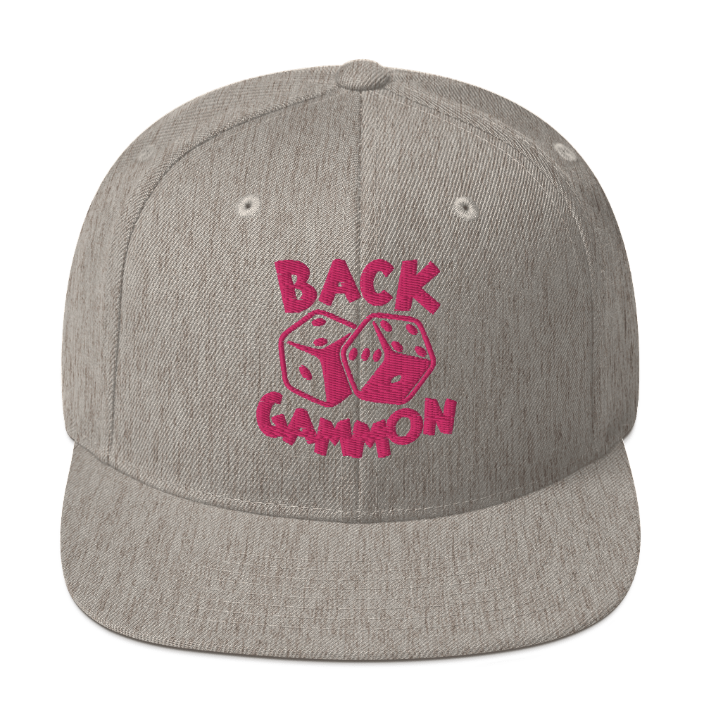 Backgammon Snapback Hat (pink embroidery)