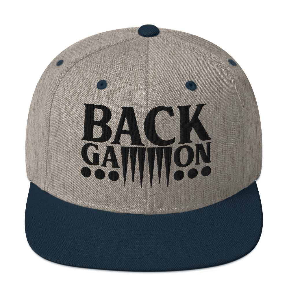 Backgammon Snapback Hat (black embroidery)