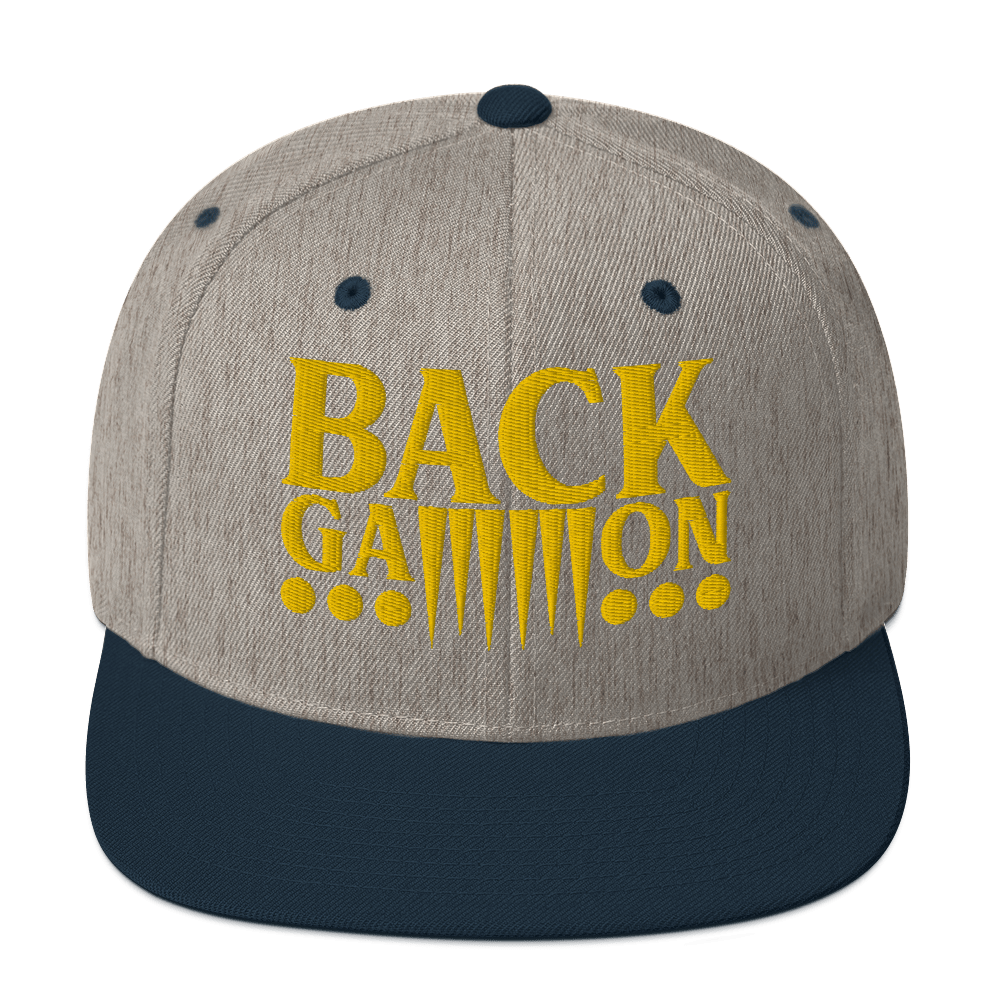 Backgammon Snapback Hat (yellow embroidery)