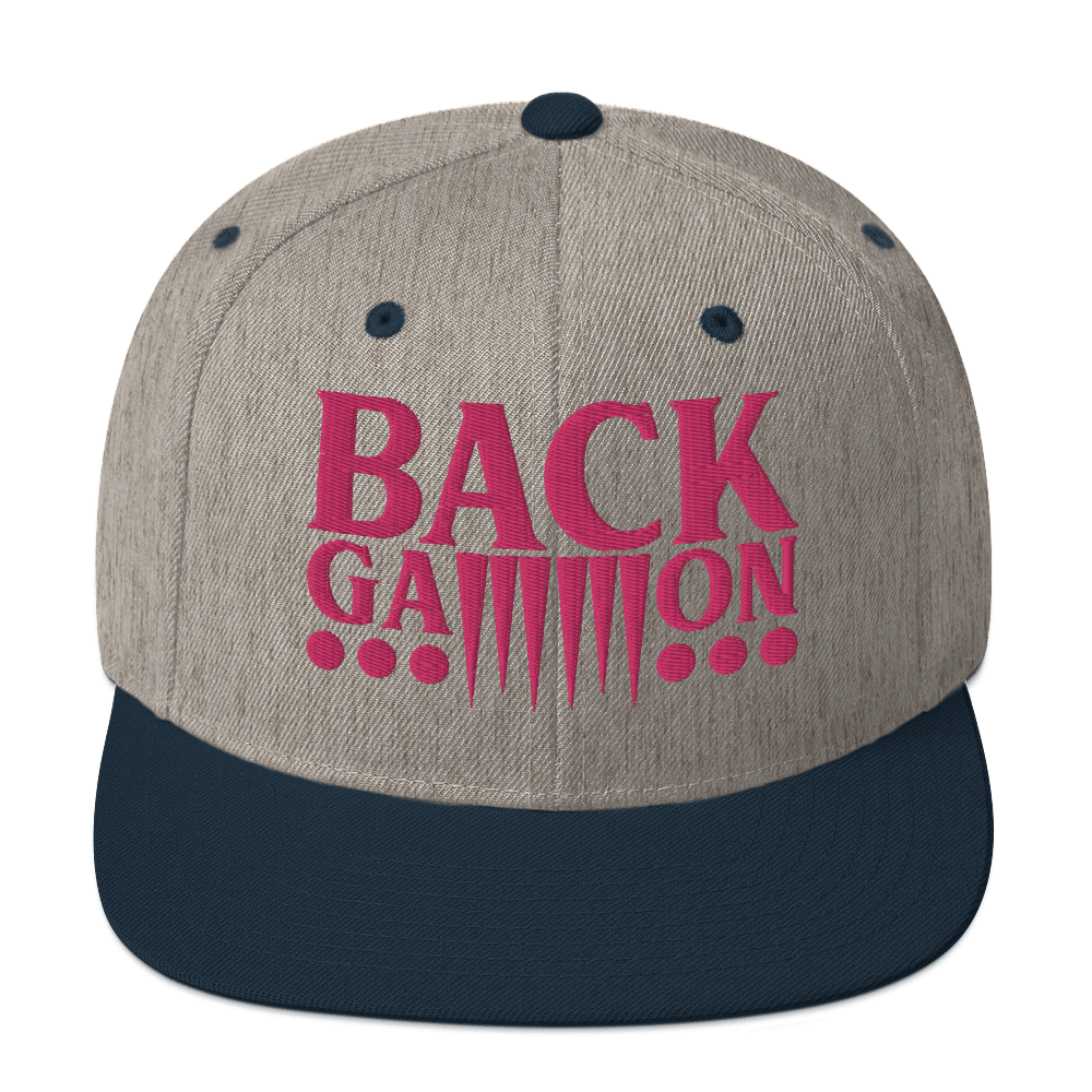 Backgammon Snapback Hat (pink embroidery)