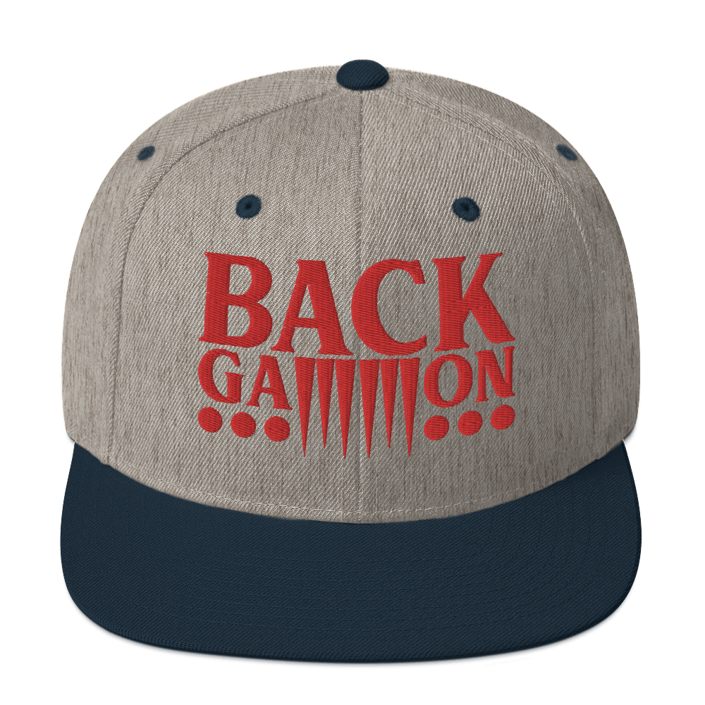 Backgammon Snapback Hat (red embroidery)