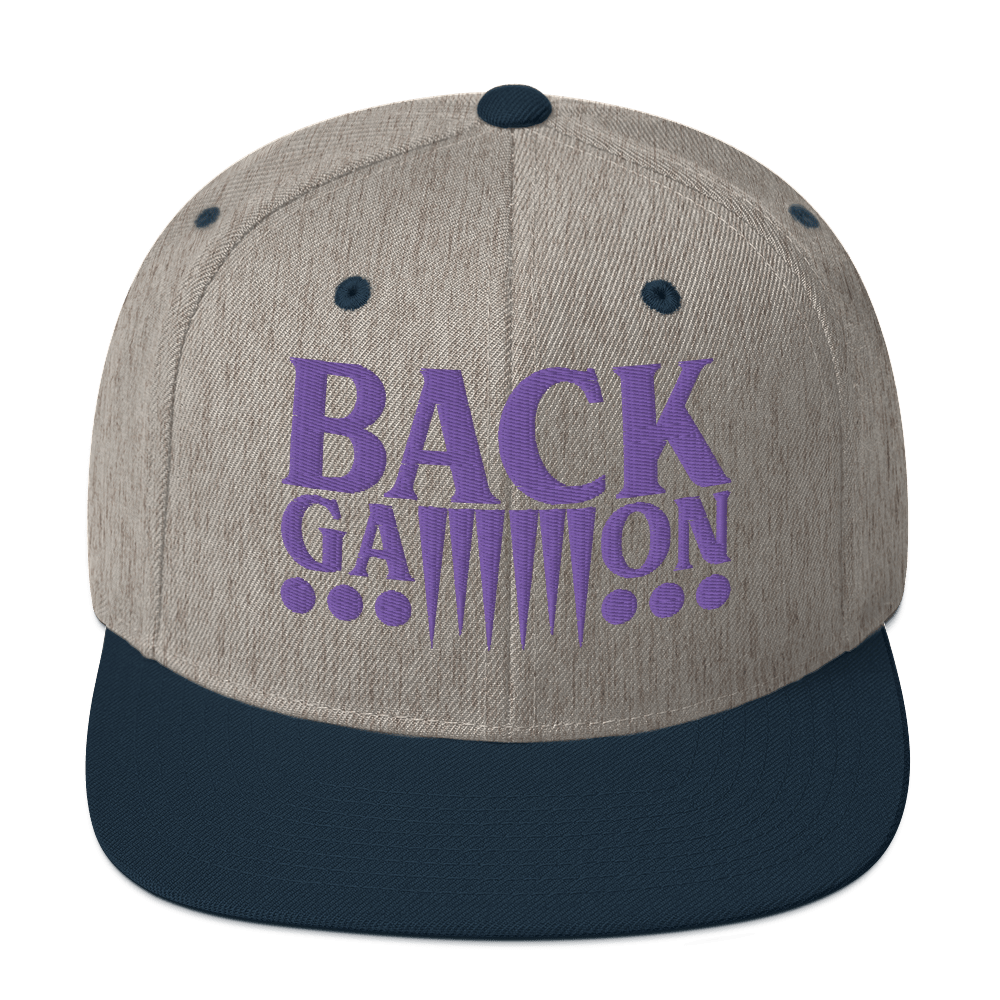 Backgammon Snapback Hat (purple embroidery)