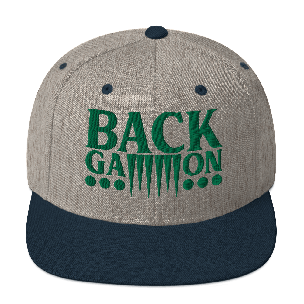 Backgammon Snapback Hat (green embroidery)