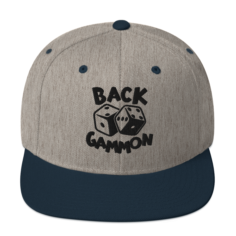 Backgammon Snapback Hat (black embroidery)