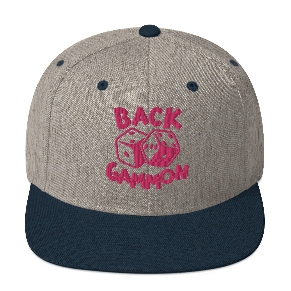 Backgammon Snapback Hat (pink embroidery)