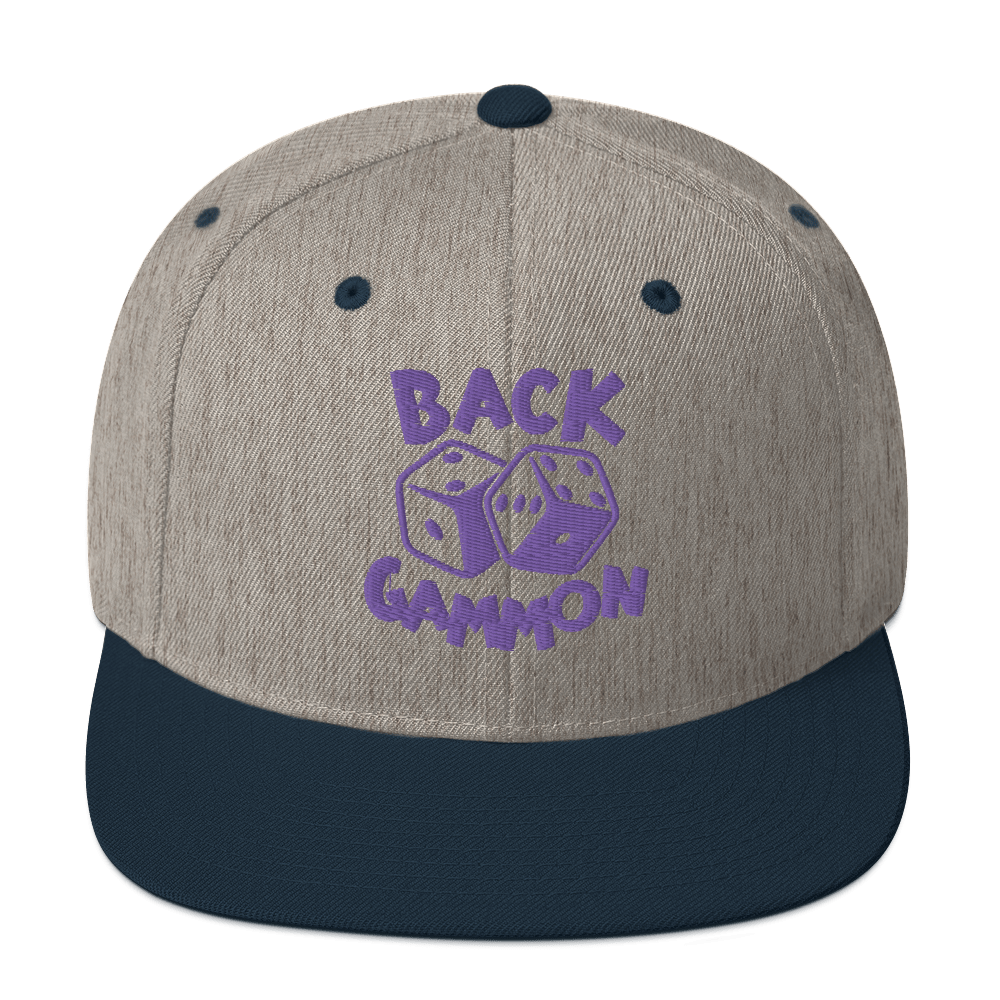 Backgammon Snapback Hat (purple embroidery)