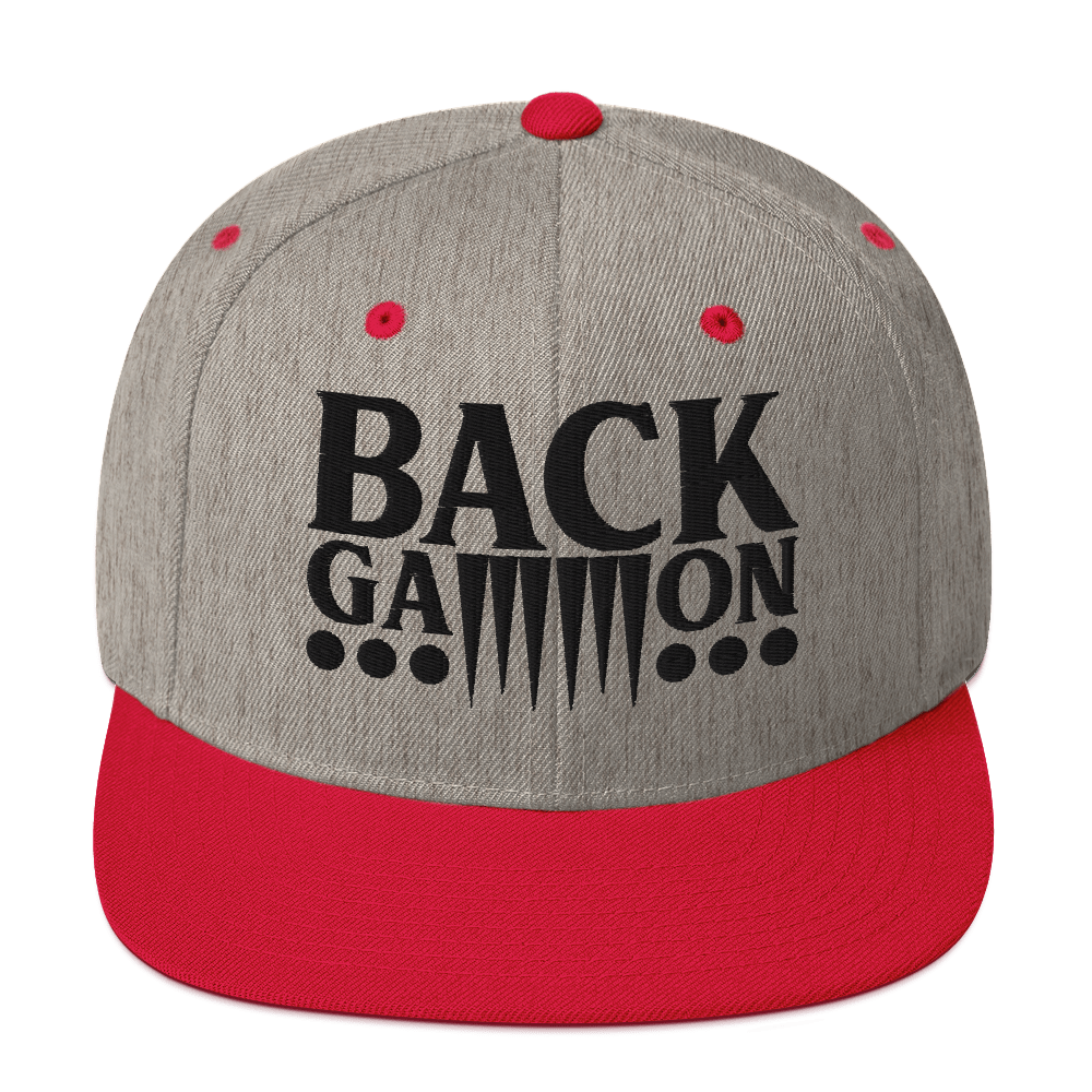 Backgammon Snapback Hat (black embroidery)