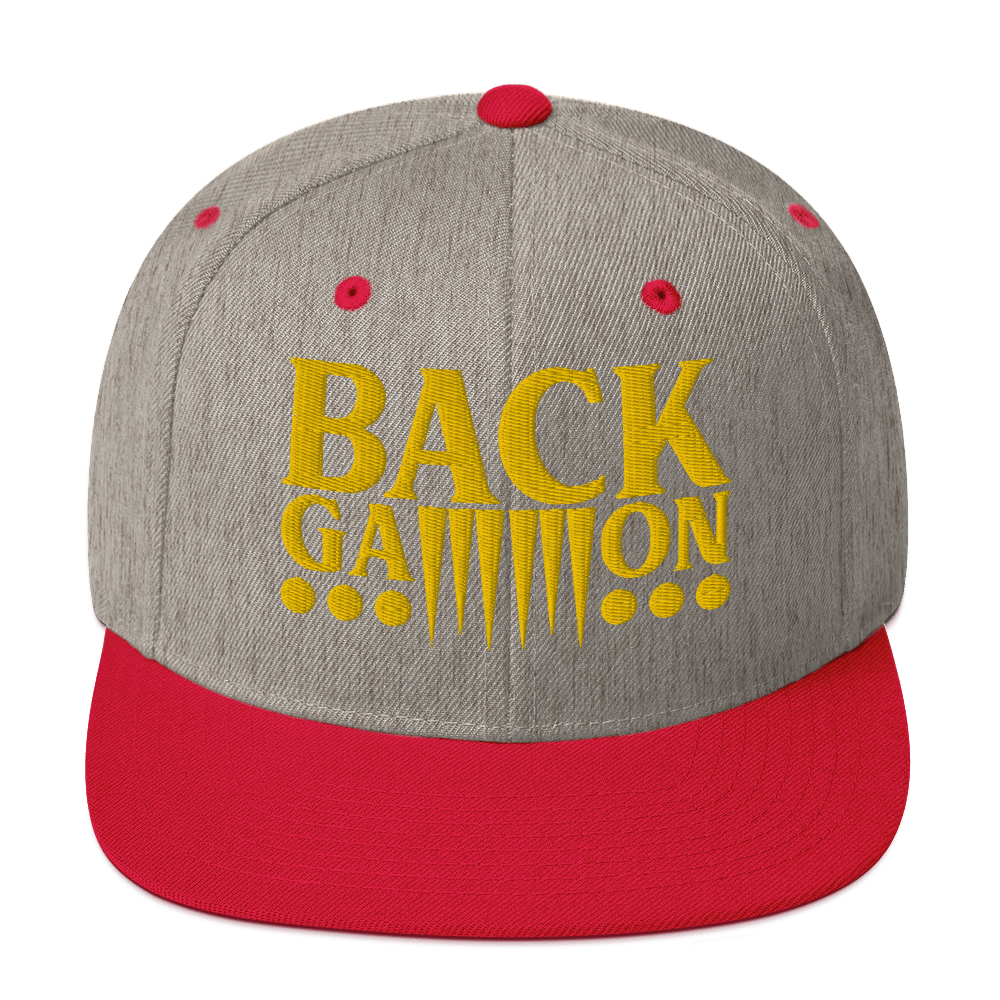 Backgammon Snapback Hat (yellow embroidery)