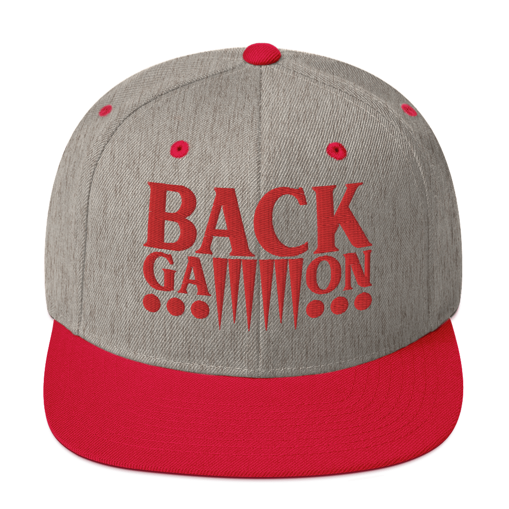 Backgammon Snapback Hat (red embroidery)