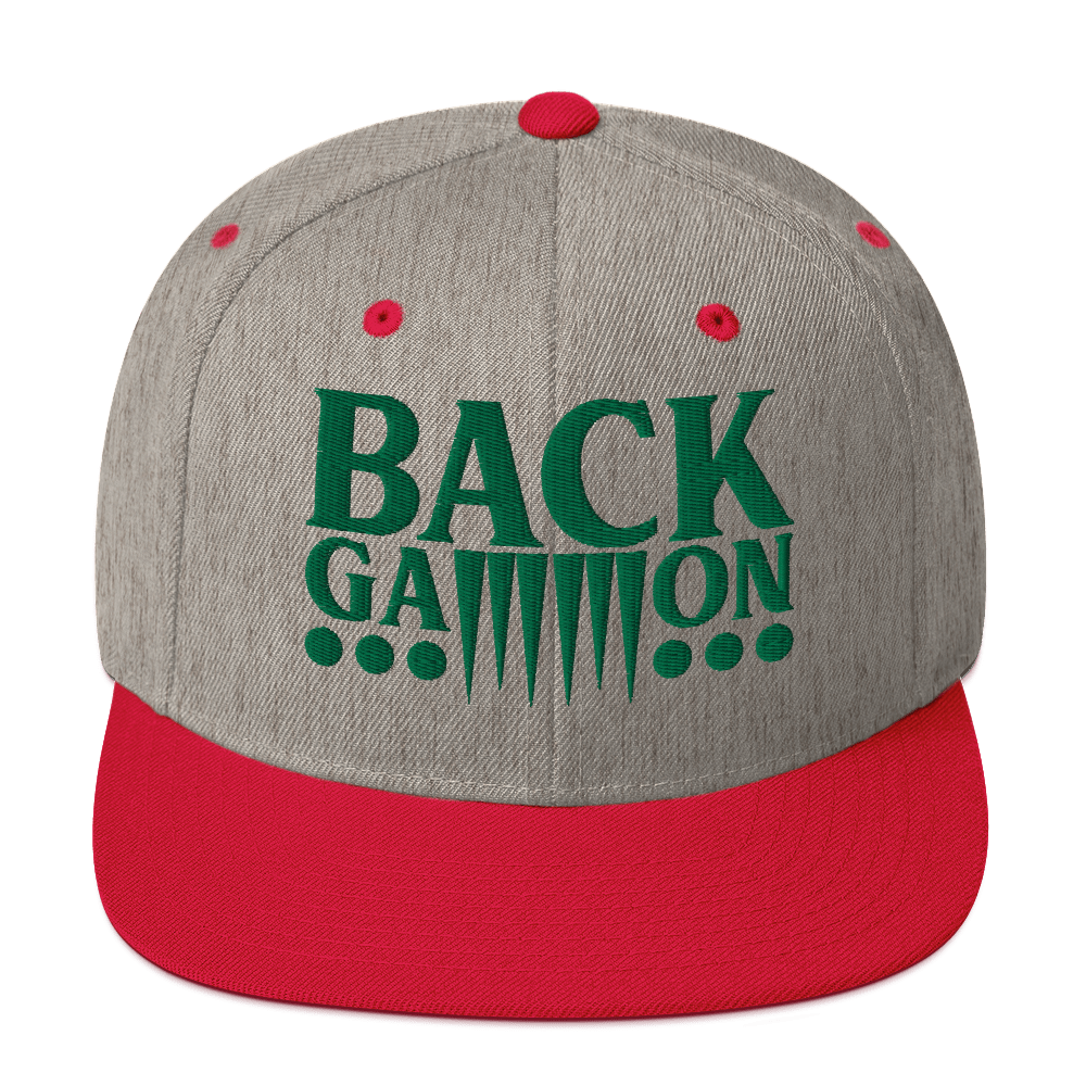 Backgammon Snapback Hat (green embroidery)