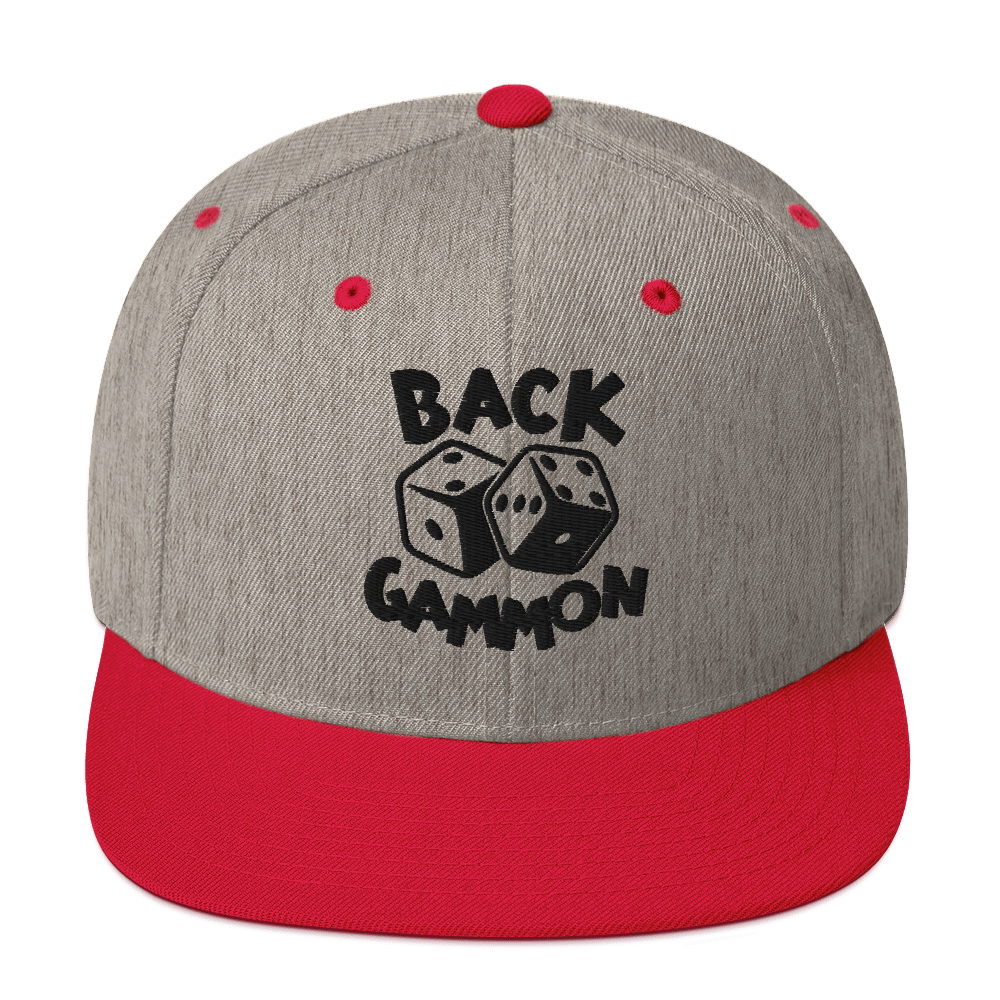 Backgammon Snapback Hat (black embroidery)