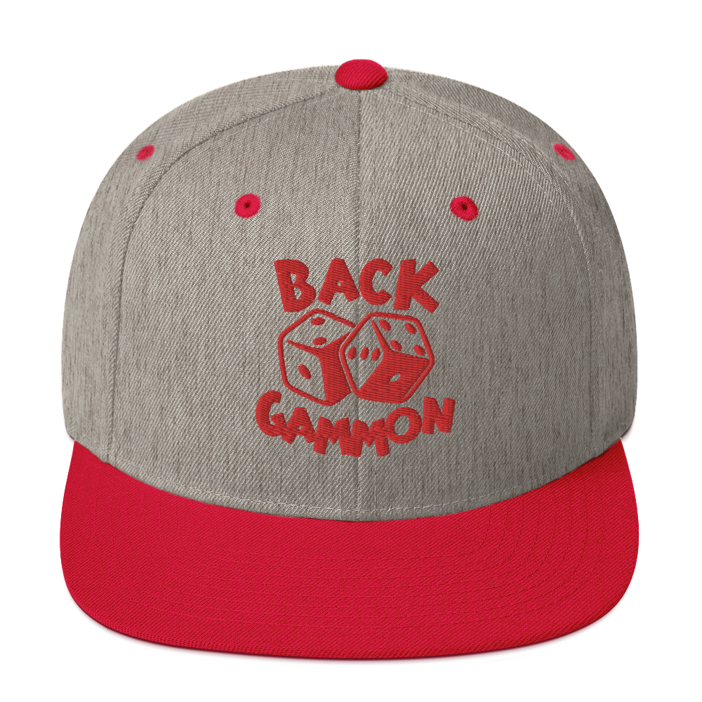 Backgammon Snapback Hat (red embroidery)