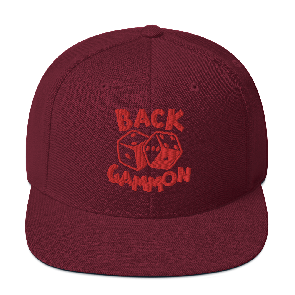 Backgammon Snapback Hat (red embroidery)