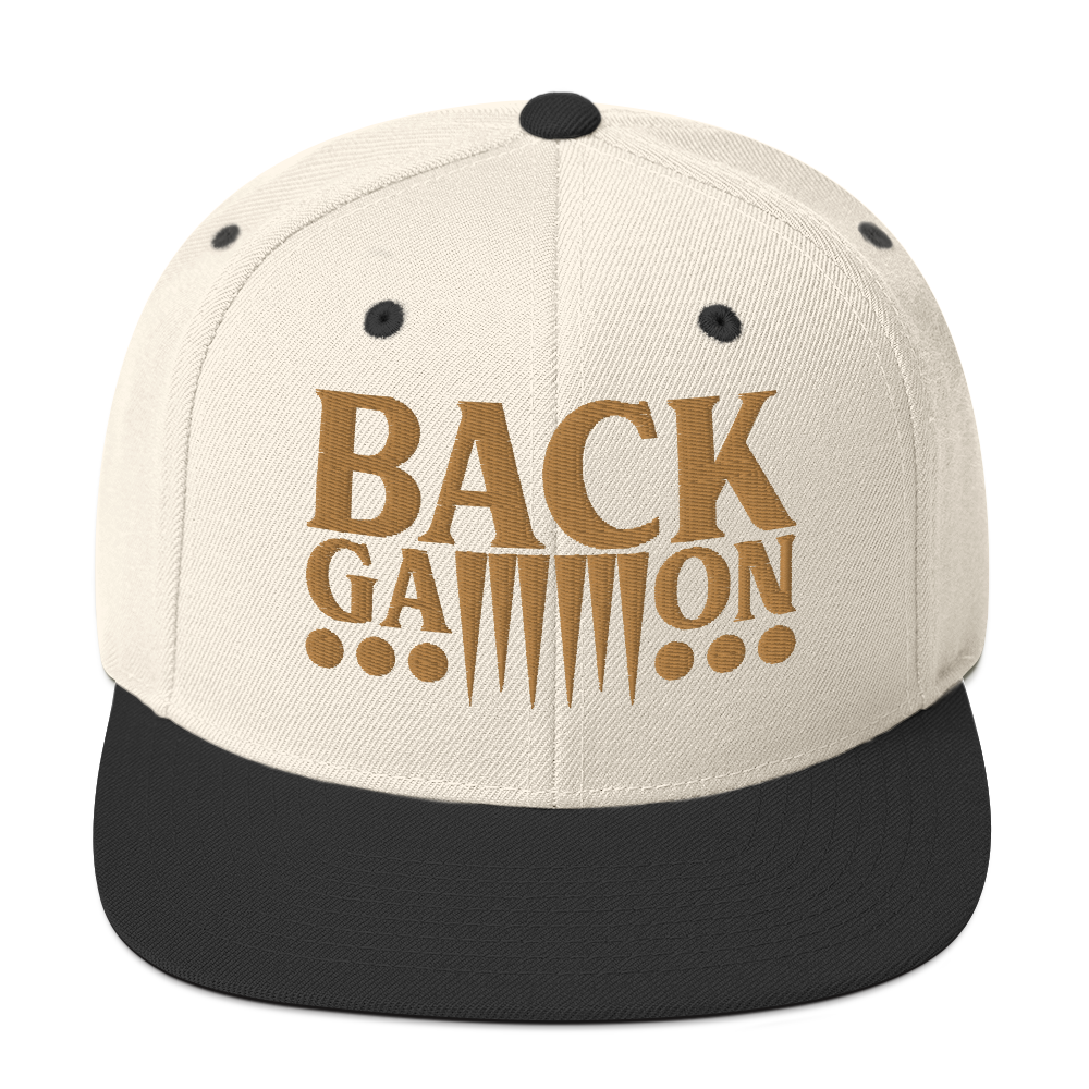 Backgammon Snapback Hat (gold embroidery)