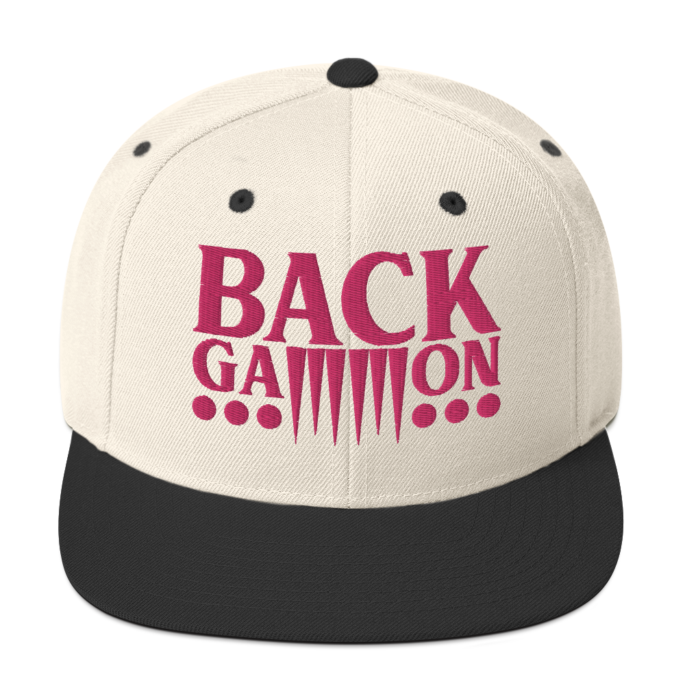 Backgammon Snapback Hat (pink embroidery)