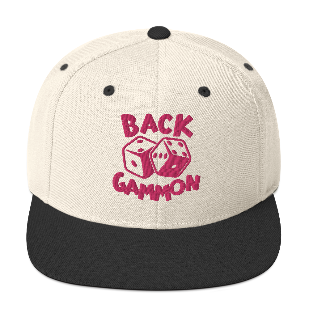 Backgammon Snapback Hat (pink embroidery)